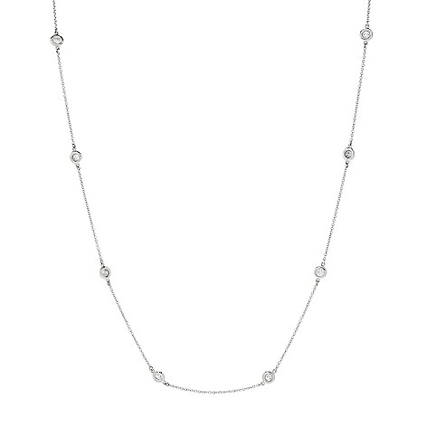 Gems of Distinction™, 14K Gold, Choice of Length, Bezel Set Diamond,  Station Necklace on sale at shophq.com - 170-411