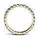 Yellow gold eternity band ring profile
