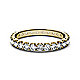 Yellow gold eternity band ring interior