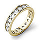 Yellow gold eternity band ring