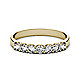 Yellow gold band ring top