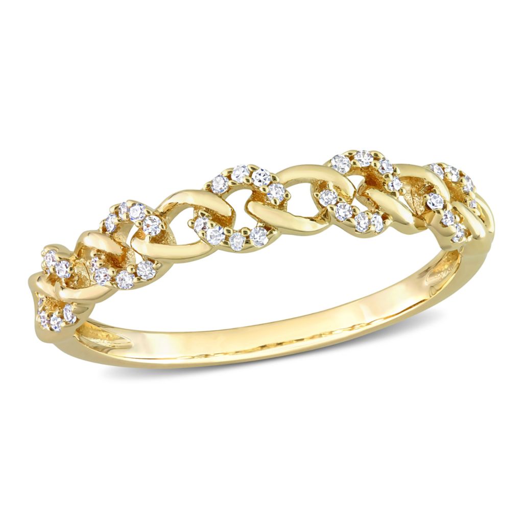 Julianna B 14K Gold 0.12ctw Diamond Band Ring - ShopHQ.com