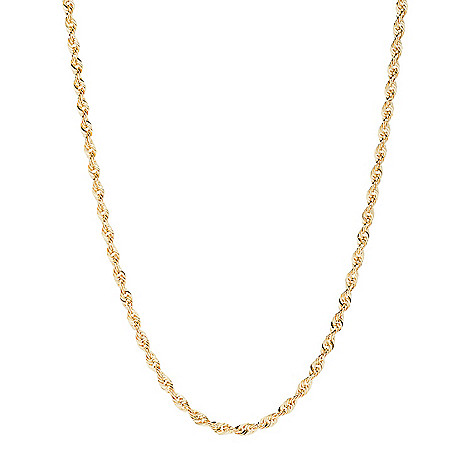 Stefano Oro 14K, Gold Semi-Solid, Spirali Rope, Chain Necklace on sale at  shophq.com - 201-133