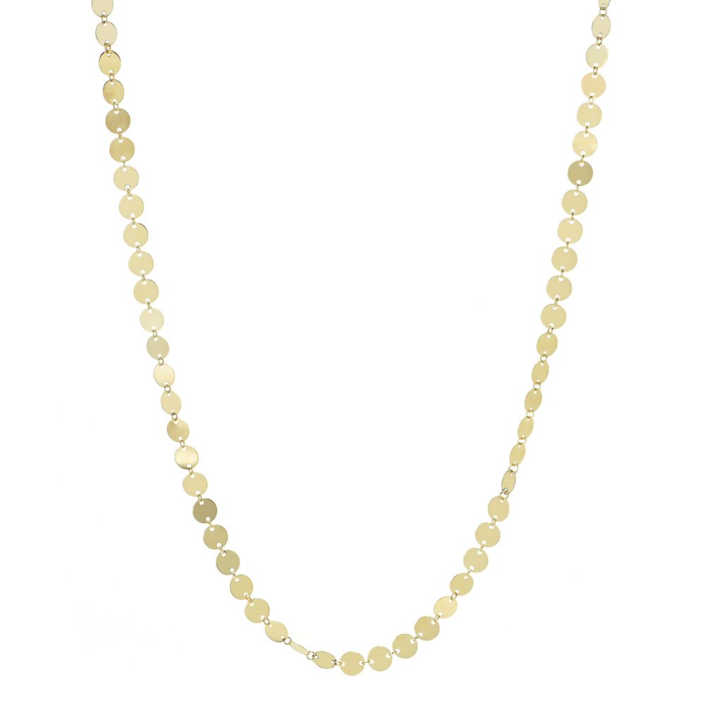 14K Yellow Gold U. of Louisville Medium Disc Necklace - 24 inch by The Black Bow Jewelry Co.