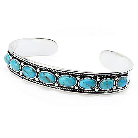 Mystical Vintage Navajo 'Turquoise Brick' Native American Jewelry Silver Bracelet Mystical Vintage Navajo 'Turquoise Brick' Native American Jewelry Silver Bracelet