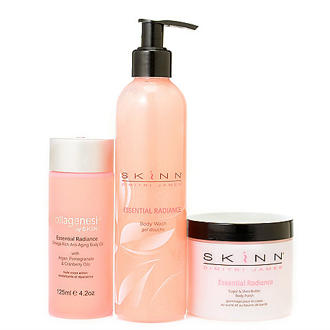 309-558- Skinn Cosmetics Essential Radiance Body Wash, Polish & Oil Trio