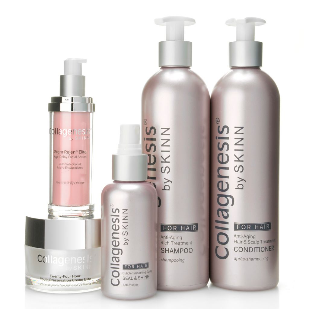 310-483- Skinn Cosmetics Five-Piece Collagenesis Hair Care & Anti-Aging Set