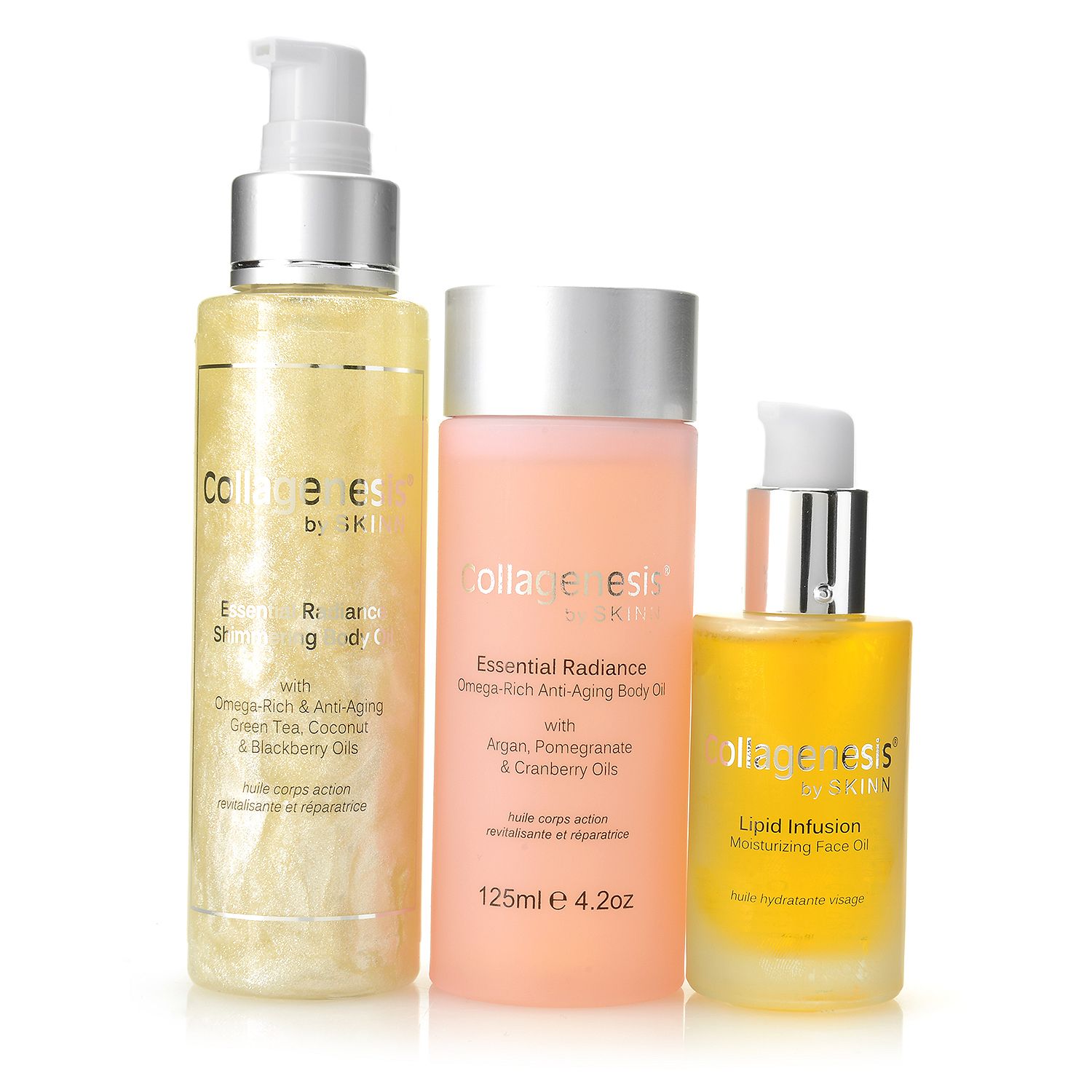 310-702- Skinn Cosmetics Three-Piece Collagenesis Face & Body Oil Collection