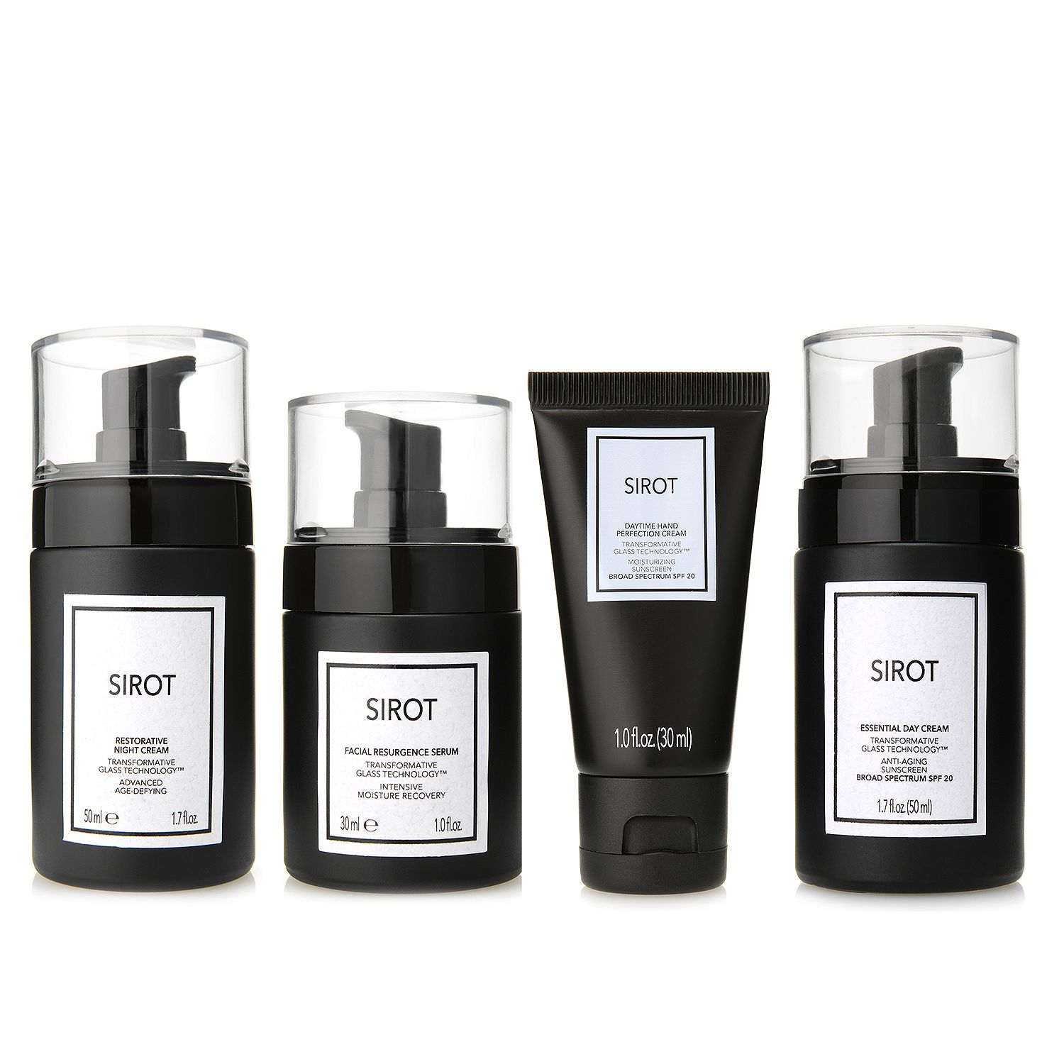 311-863- SIROT™ Four-Piece Transformative Glass Anti-Aging Collection for Face & Hands