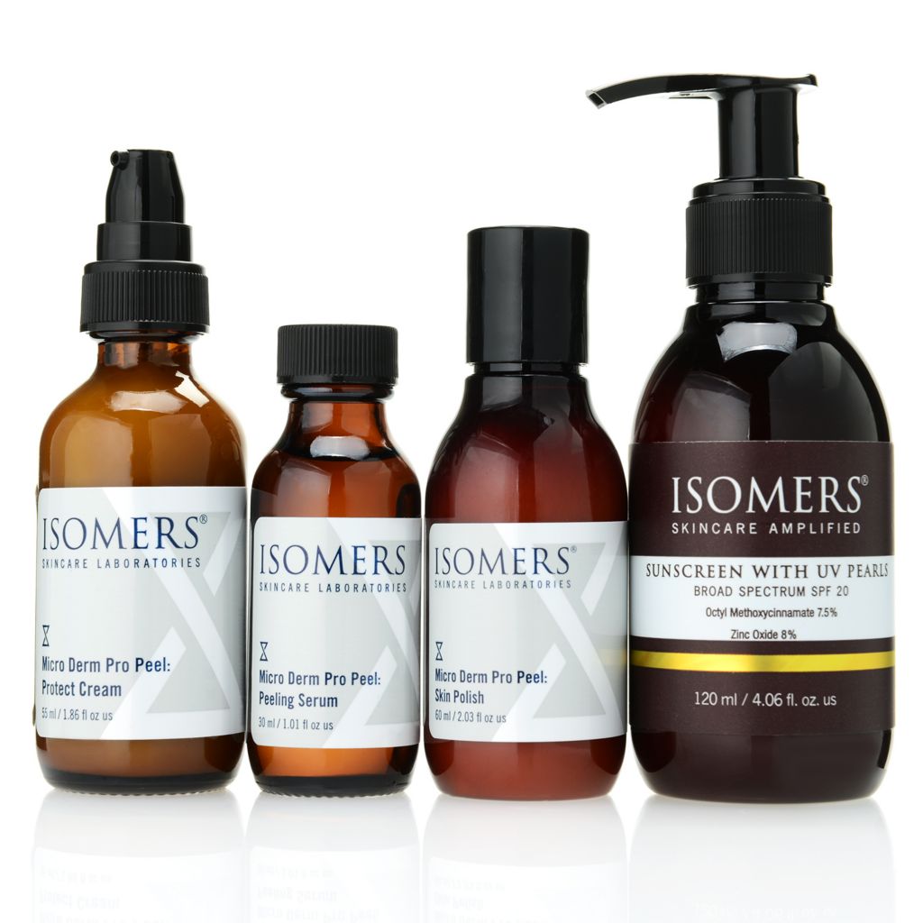 312-061- ISOMERS Skincare Four-Piece Micro Derm Pro Peel Skincare & Sunscreen Set
