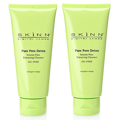312-420- Skinn Cosmetics Bonus Size Pure Pore Detox Intense Cleanser Duo 4 oz Each