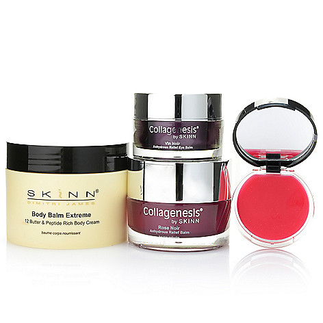 312-591- Skinn Cosmetics Four-Piece Balm Collection for Face, Eyes, Lips & Body