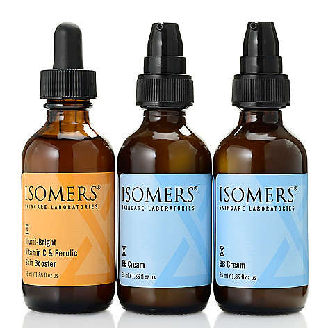 313-137- ISOMERS Skincare Illumi-Bright Vitamin C Booster Serum & BB Cream Duo 1.86 oz Each