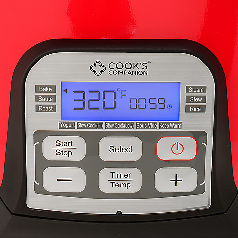 460-656- Cook's Companion® 6.5 qt 1500W Ceramic Nonstick 11-in-1 Digital Multi Cooker 