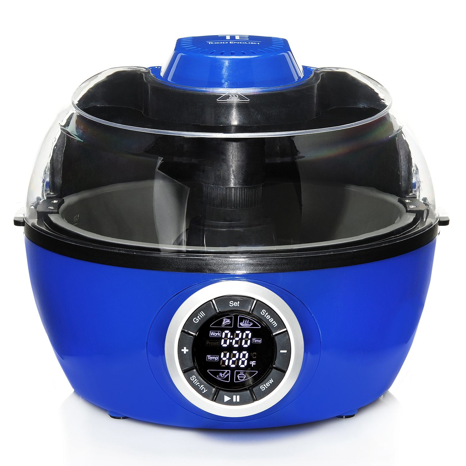 462-652- Todd English 1230W Multi Function Ceramic Nonstick Robo Air Fryer w/ Automatic Stirrer