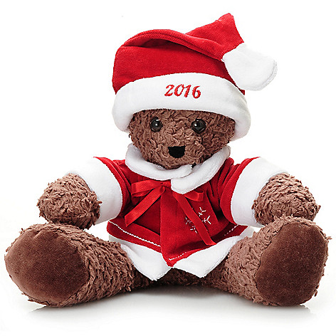 465-059- Bears for Humanity 16" Stuffed Bear w/ 2016 Holiday Outfit & Hat