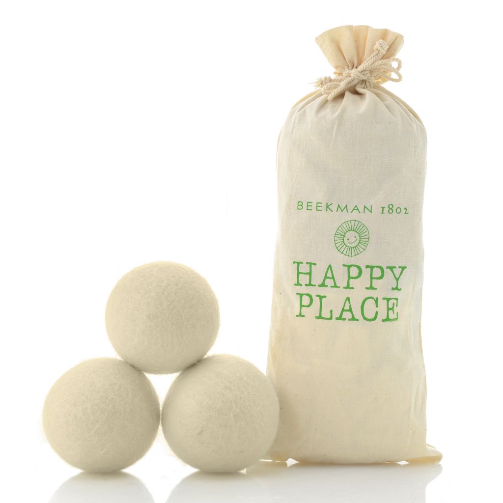 469-339- Beekman 1802 Happy Place Set of 3 or 6 Handmade Wool Dryer Balls