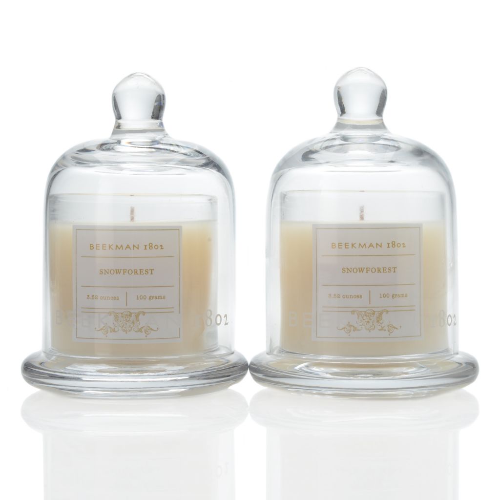 469-512- Beekman 1802 Set of 2 (5") Scented Cloche Candles