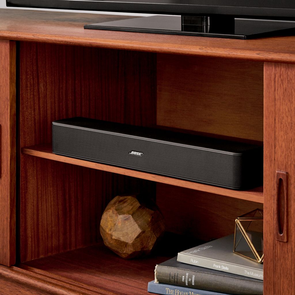Solo 5 TV Sound System on shelf 
