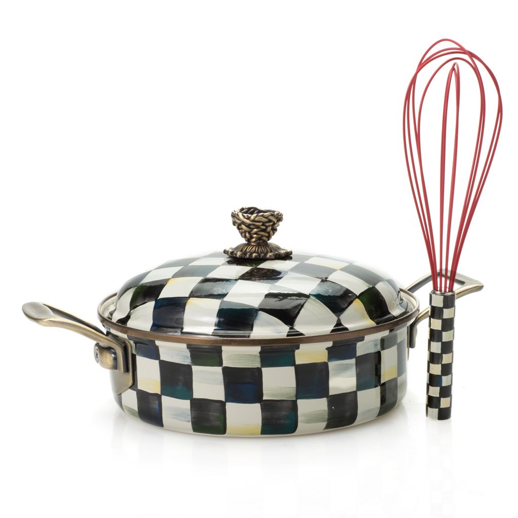 MacKenzie-Childs  Courtly Check Large Whisk - Black