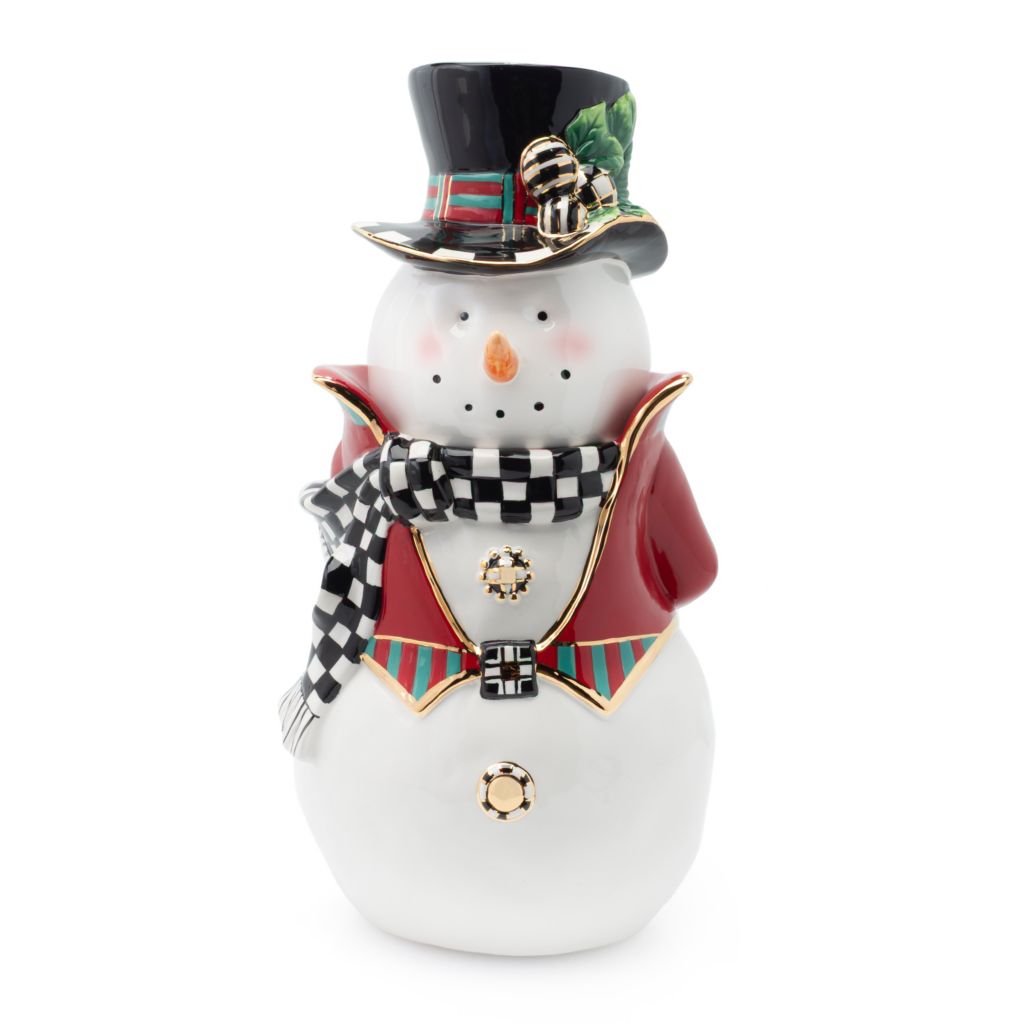 MacKenzie-Childs Nostalgia Snowman Cookie Jar