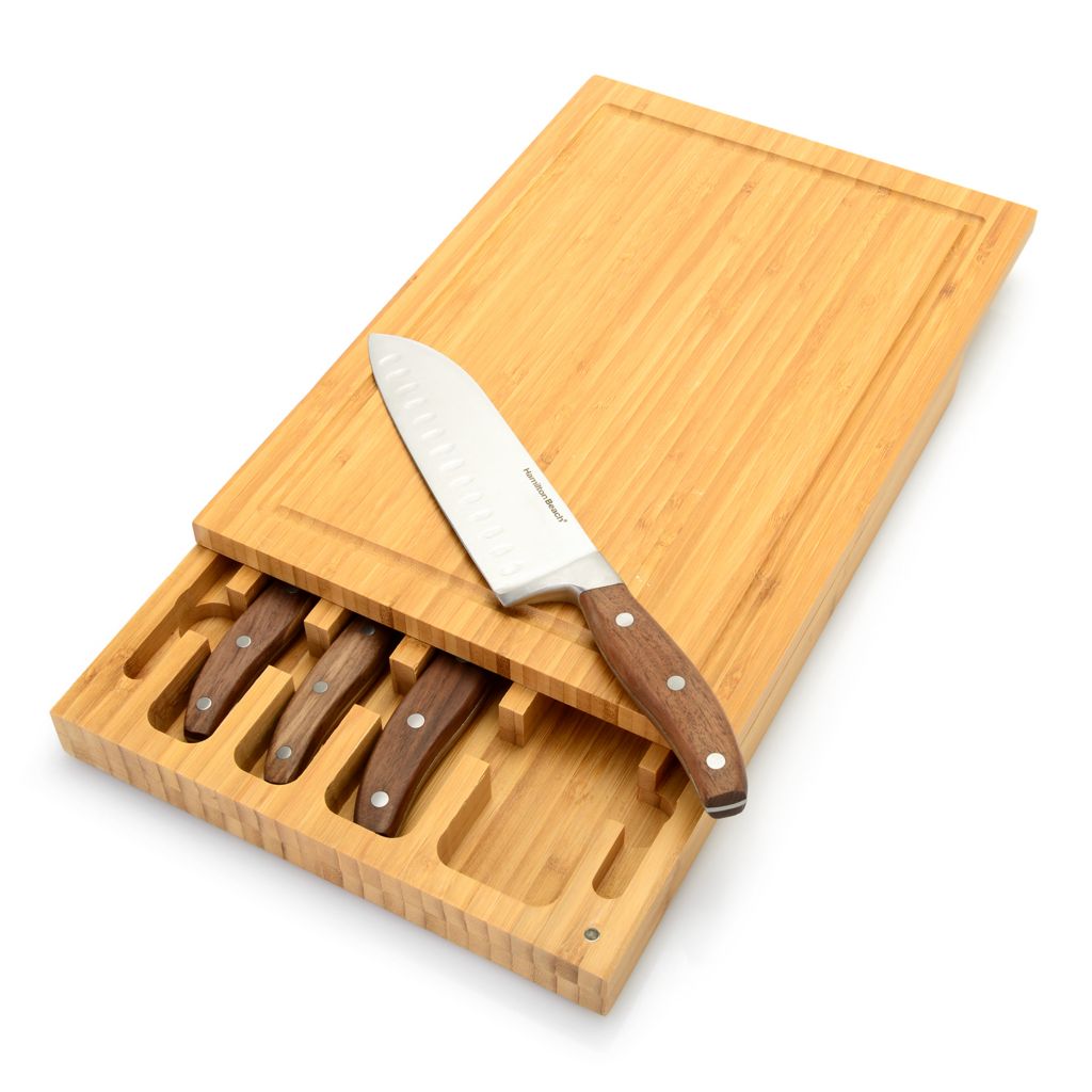 Fingerhut - Oneida Bamboo Cutting Board with Santoku Knife