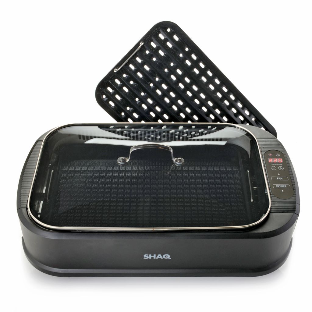 SHAQ 22 XL 1650W Smokeless 2-in-1 Indoor Electric Grill & Griddle 