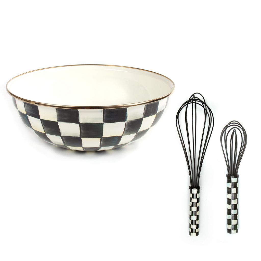 MacKenzie-Childs  Courtly Check Small Whisk - Black