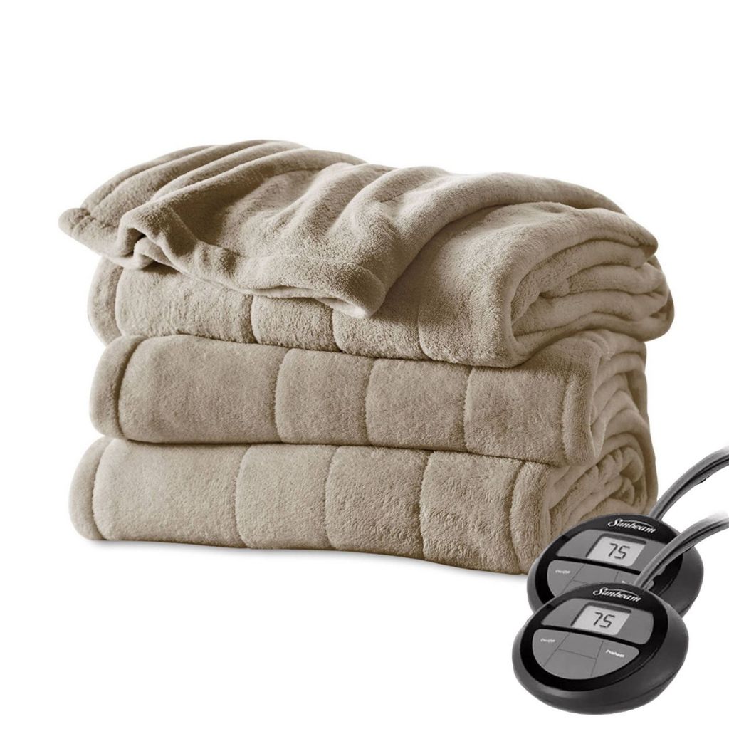 Sunbeam Electric Microplush Heated Blanket ShopHQ