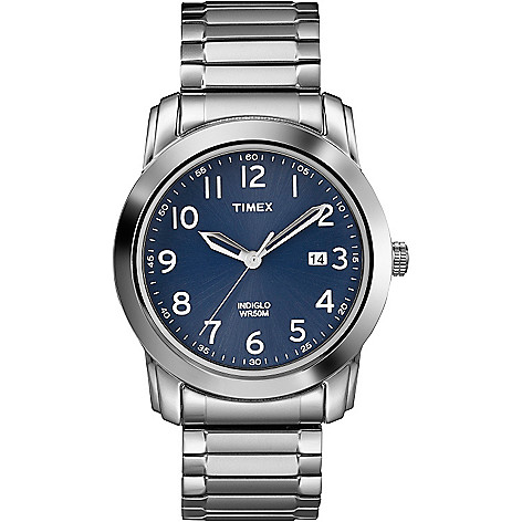 Timex Men’s 39mm Dress Quartz Date Stainless Steel Expansion Bracelet Watch  on sale at shophq.com - 629-489