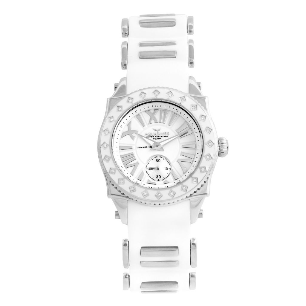 Aquaswiss Women s Swissport L Swiss Quartz Diamond Accented