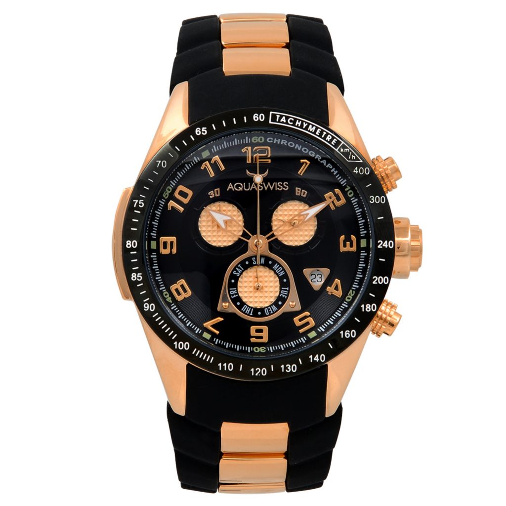 aquaswiss rose gold watch