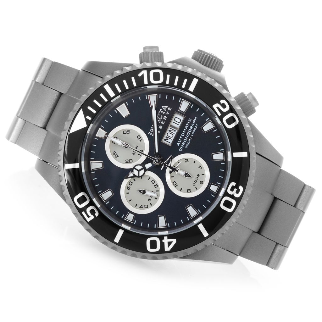 regeringstid Kommerciel Descent Invicta Reserve Men's 47mm Pro Diver Valjoux Automatic Chronograph Titanium  Bracelet Watch - ShopHQ.com