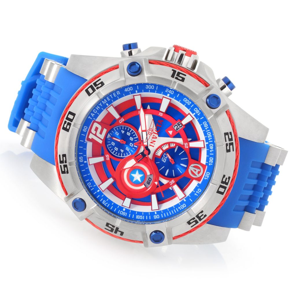 As Is Invicta Marvel Avengers 45mm or 52mm Bolt Viper Limited Edition Quartz Silicone Strap Watch ShopHQ