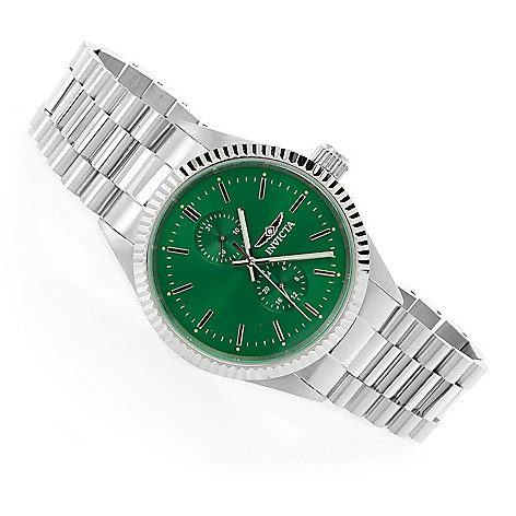 Invicta Men's 43mm Specialty Quartz Green Dial Stainless Steel Bracelet  Watch on sale at shophq.com - 667-001