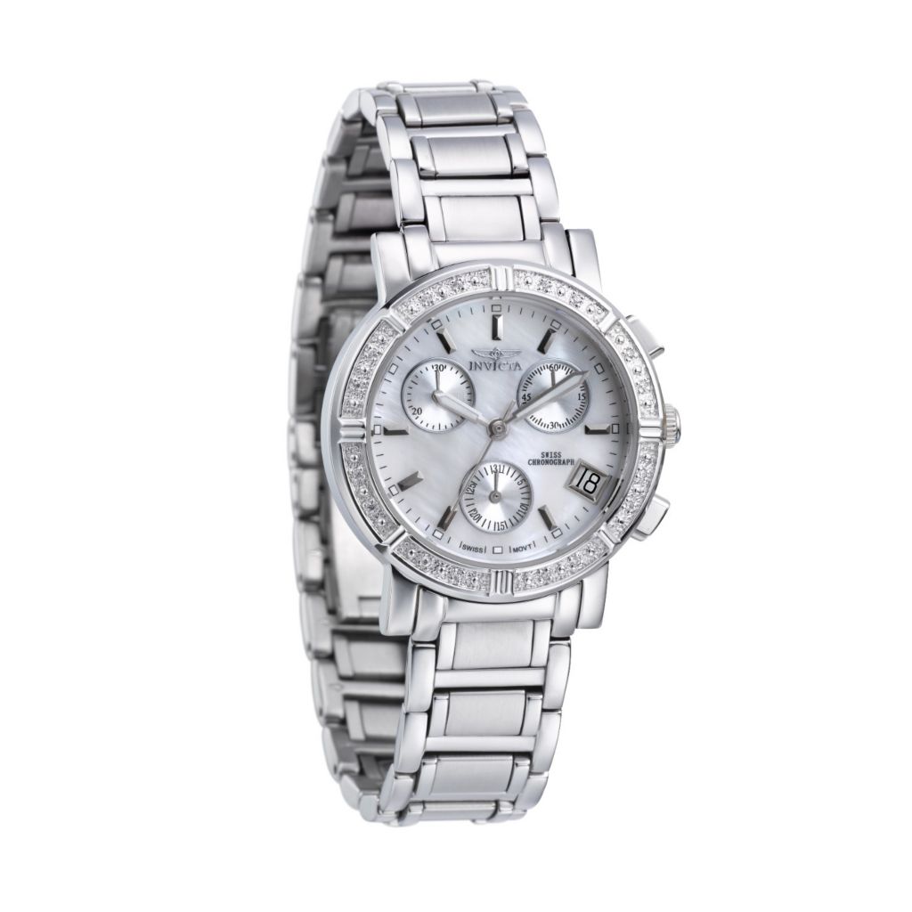 Invicta Women's Wildflower Quartz Diamond Accented Oyster Dial Stainless  Steel Bracelet Watch on sale at shophq.com - 668-101