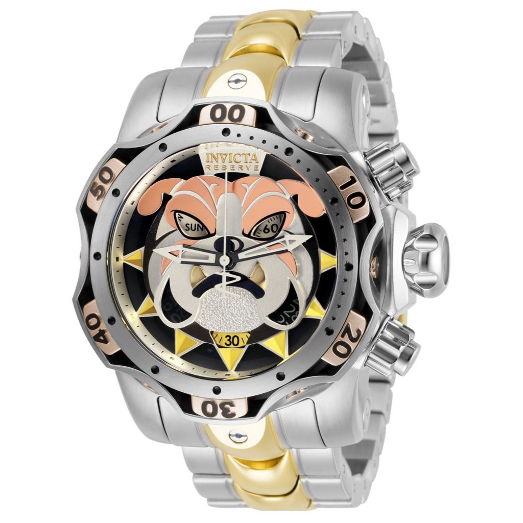 Invicta Reserve Men s 52mm Venom Gen III Bulldog Swiss Quartz Dive Chronograph Bracelet Watch ShopHQ