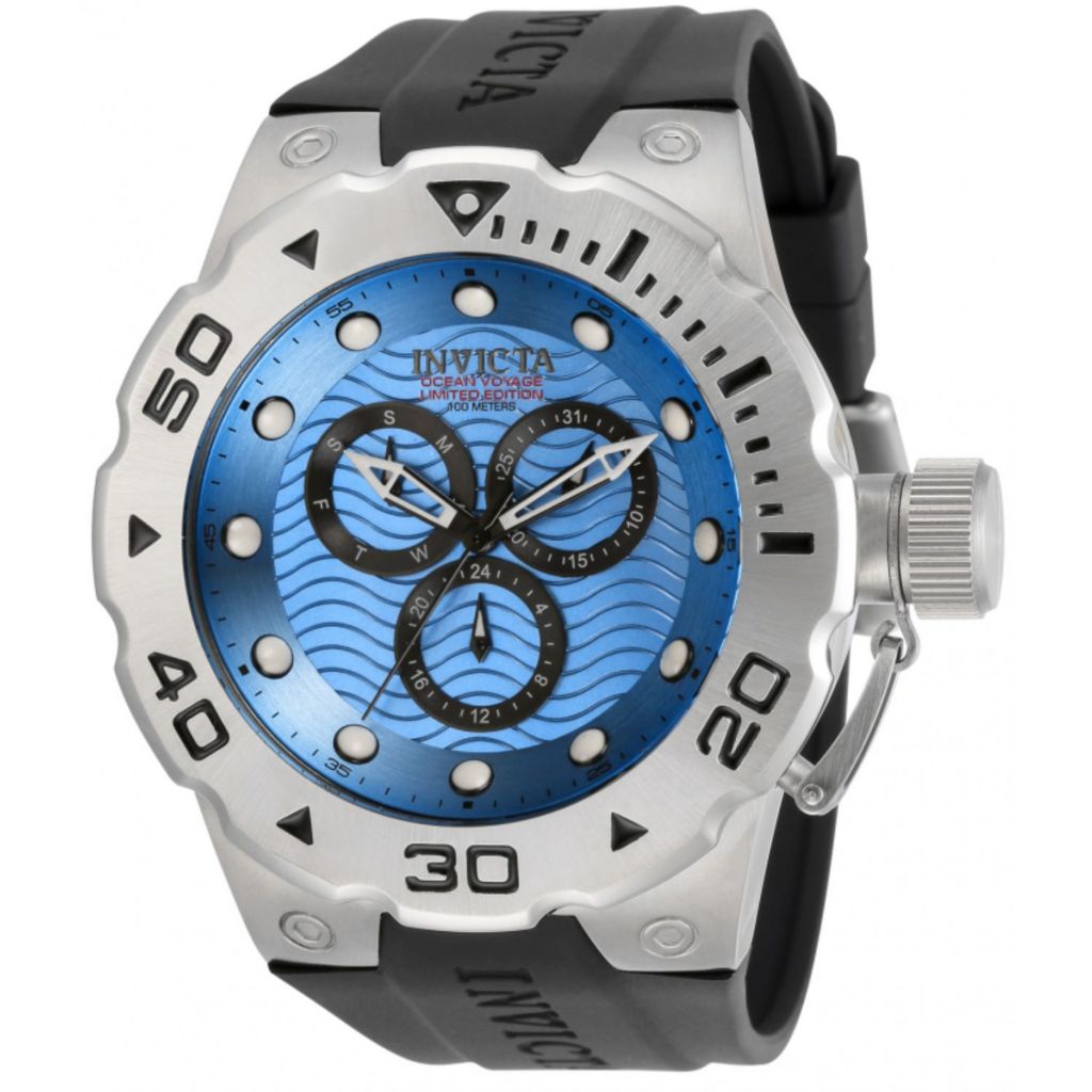 essens Identificere Sprede Invicta Men's 50mm Pro Diver Ocean Voyage Limited Edition Quartz  Chronograph Silicone Strap Watch - ShopHQ.com