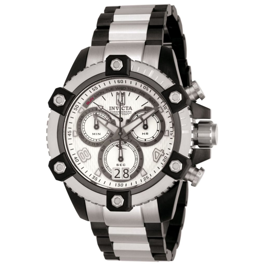 Invicta Men s 48mm Jason Taylor Octane Limited Edition Swiss Quartz Chronograph Bracelet Watch ShopHQ