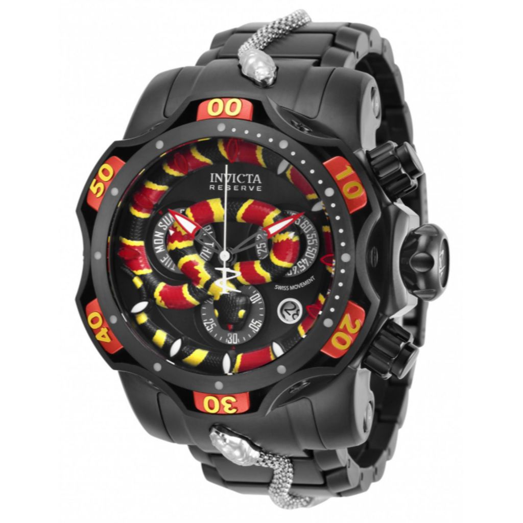 Invicta Reserve Men's 52mm King Venom Quartz Chronograph Bracelet Watch - ShopHQ.com