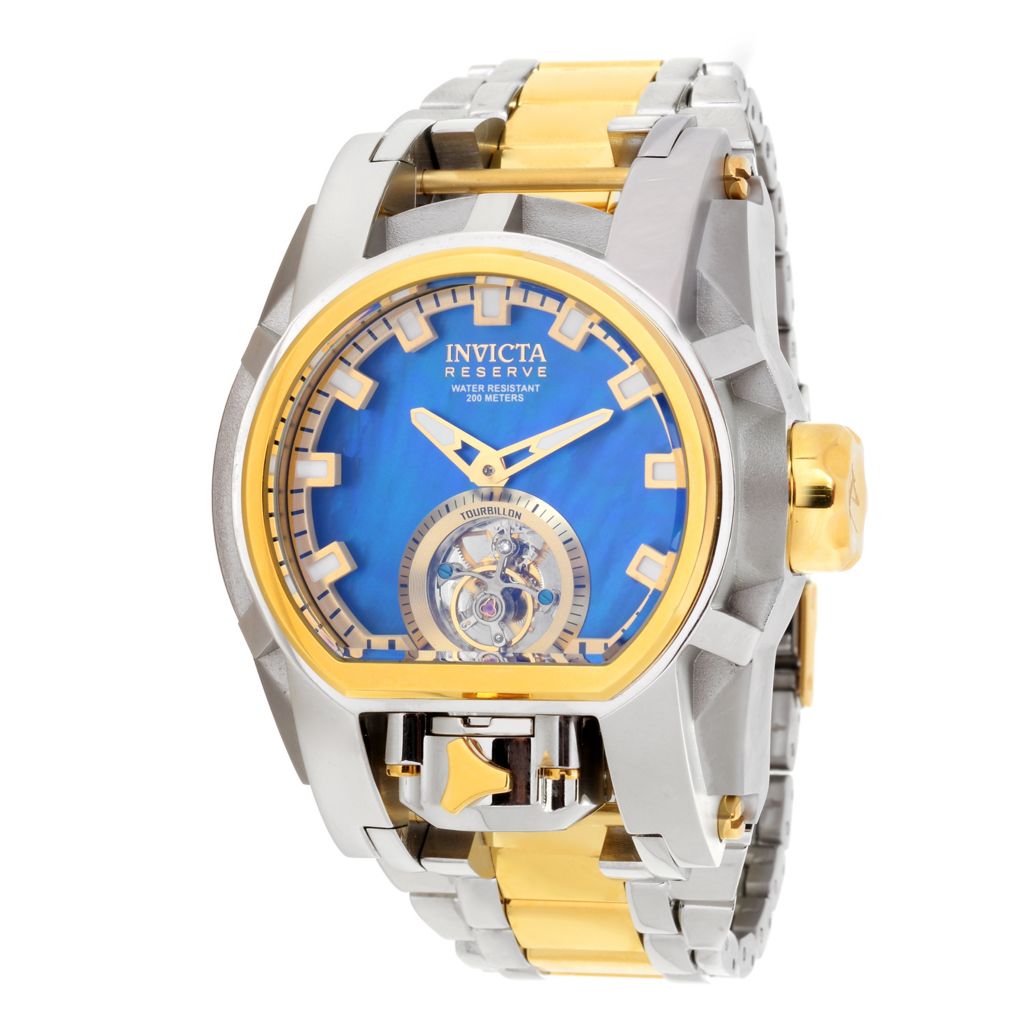 Invicta Reserve Men s 52mm Bolt Zeus Magnum Tourbillon Mechanical Stainless Steel Bracelet Watch on sale at shophq 674 099