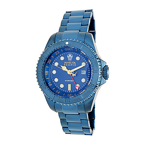 Invicta Reserve, 52mm Hydromax, Blue Label, Swiss Quartz GMT, Bracelet  Watch on sale at shophq.com - 674-126