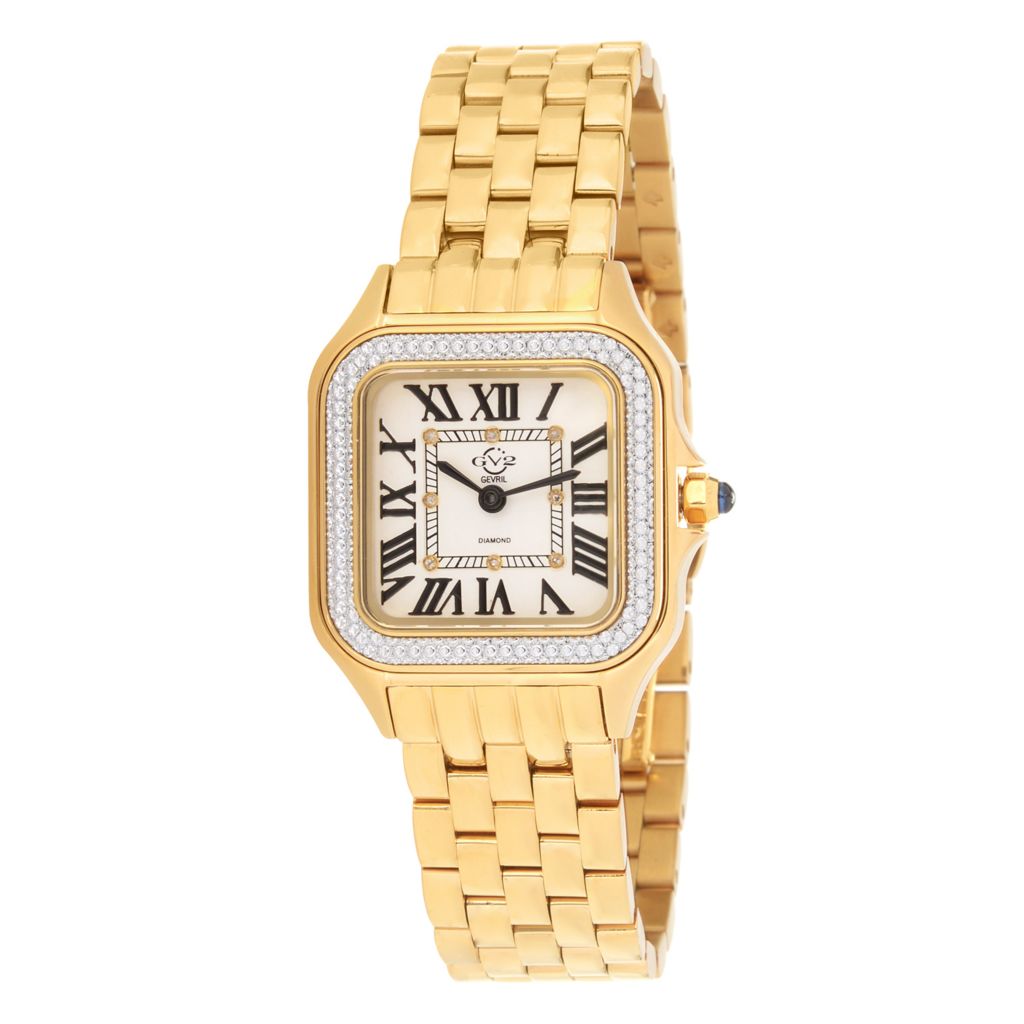 GV2 by Gevril Women s Milan Lt Ed Swiss Quartz Diamond Accented Bracelet Watch on sale at shophq 677 379