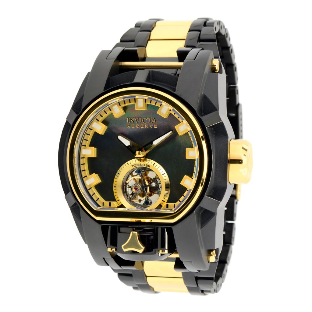 Invicta Reserve, 52mm Bolt Zeus, Magnum Mechanical, Tourbillon  Mother-of-Pearl Dial Bracelet Watch on sale at shophq.com - 679-138