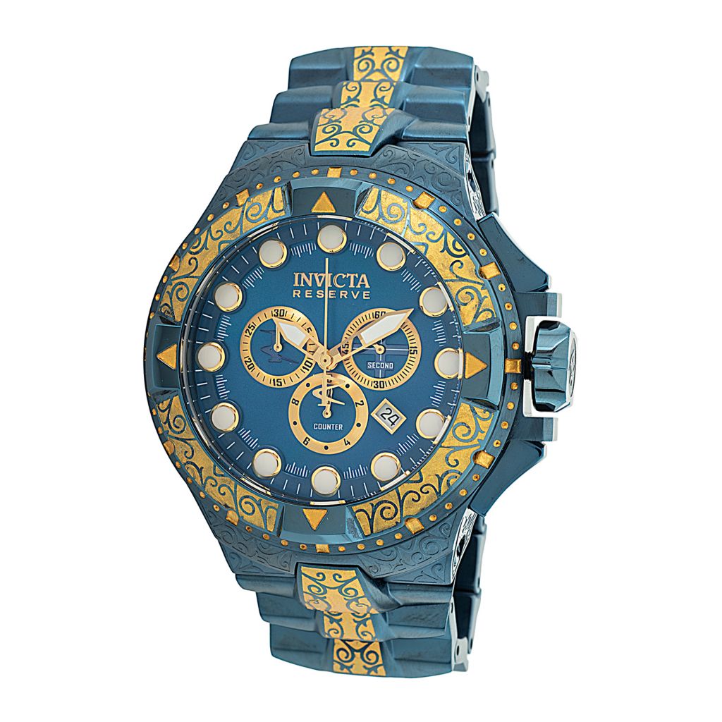 Invicta Reserve Men's 50mm Excursion Excalibur Blue Swiss Quartz Chronograph Watch - ShopHQ.com