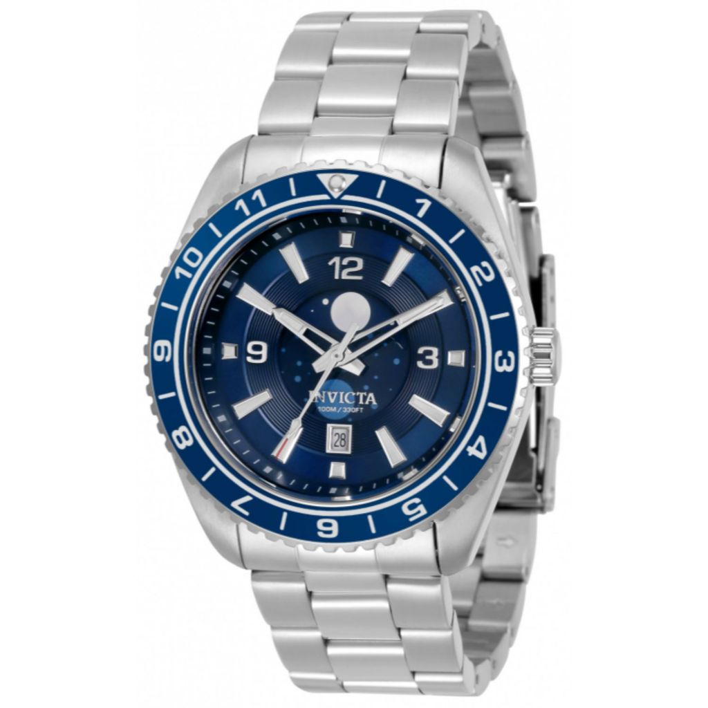 Invicta 42mm Pro Diver Quartz Moonphase Stainless Steel Bracelet Watch on sale at shophq 681 701