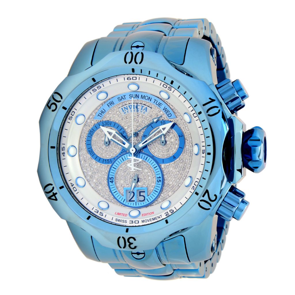 Invicta Reserve Men s 58mm Grand Venom Limited Edition 1.40ctw Diamonds Ice Swiss Quartz Watch on sale at shophq 682 223