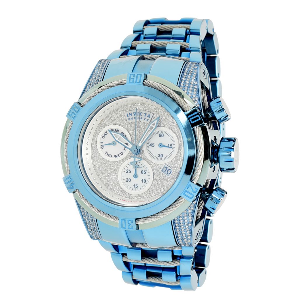 Invicta Reserve Bolt Zeus 54mm 1.81ctw Diamonds Ice Ltd Ed Swiss Quartz Watch on sale at shophq 682 225