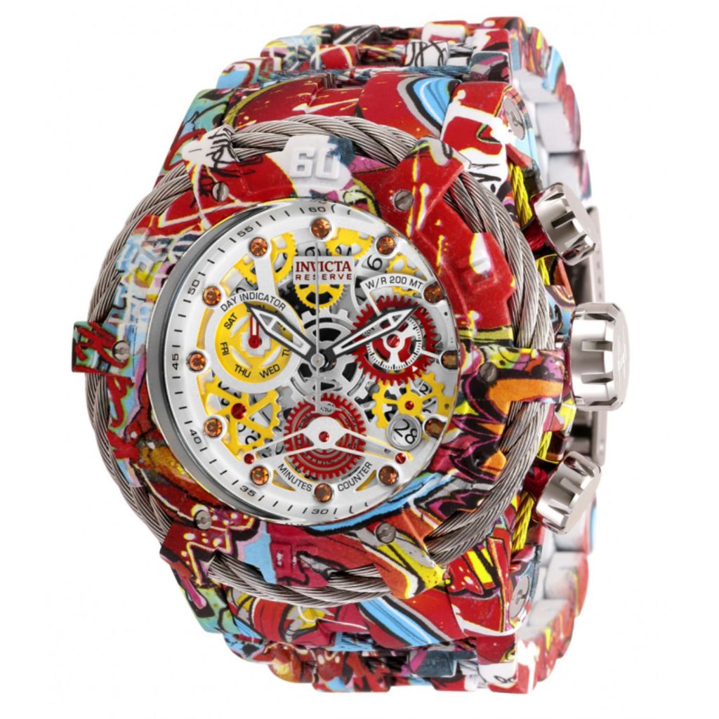 Invicta Men's 52mm Grand Bolt Zeus Graffiti Swiss Quartz