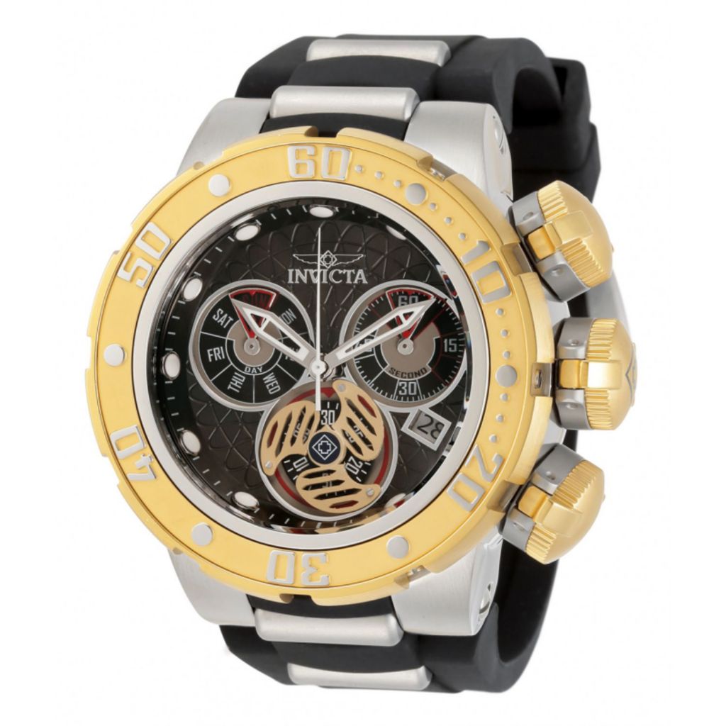 Invicta 52mm, Subaqua Sea Dragon, Quartz Chronograph, Silicone Strap, Watch  on sale at shophq.com - 683-005